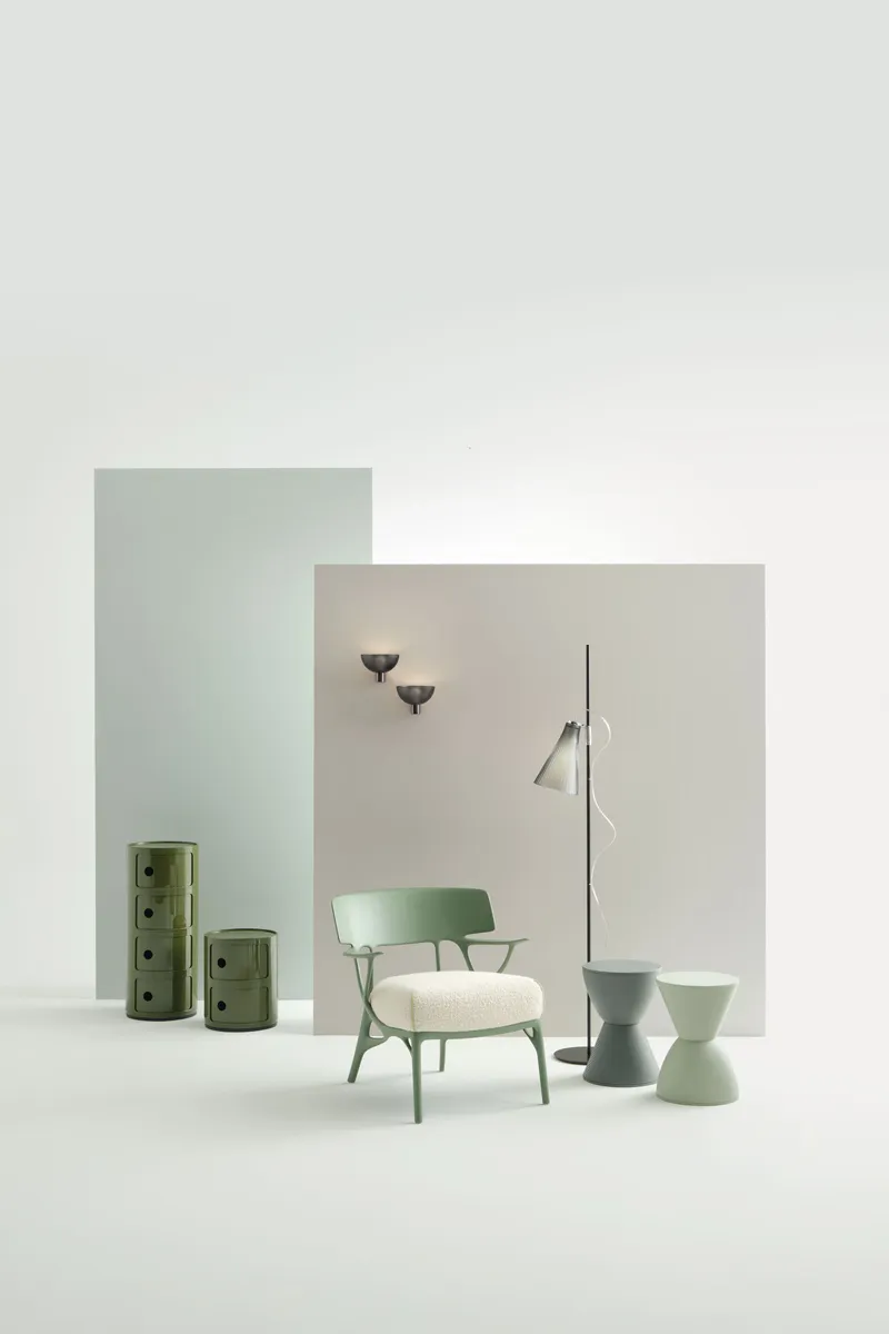 Kartell Кресло A.i. lounge boucle от Kartell — в интерьере