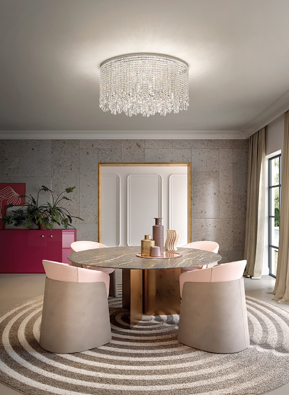 Masiero Потолочный светильник Cristalle PL 12/100/40 RD от Masiero — в интерьере