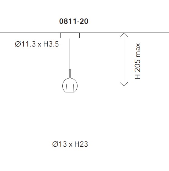 Penta Подвесной светильник Glo mini 0811-20-2417-N2BE от Penta