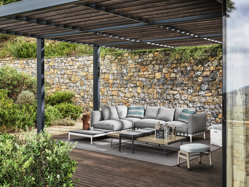Flexform Уличный диван Atlante 205 от Flexform — в интерьере