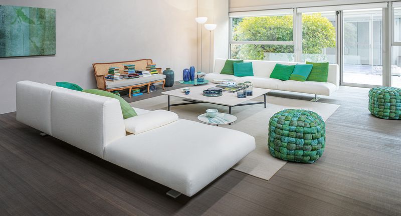 Paola Lenti Уличный пуф Tobit 50 от Paola Lenti — в интерьере