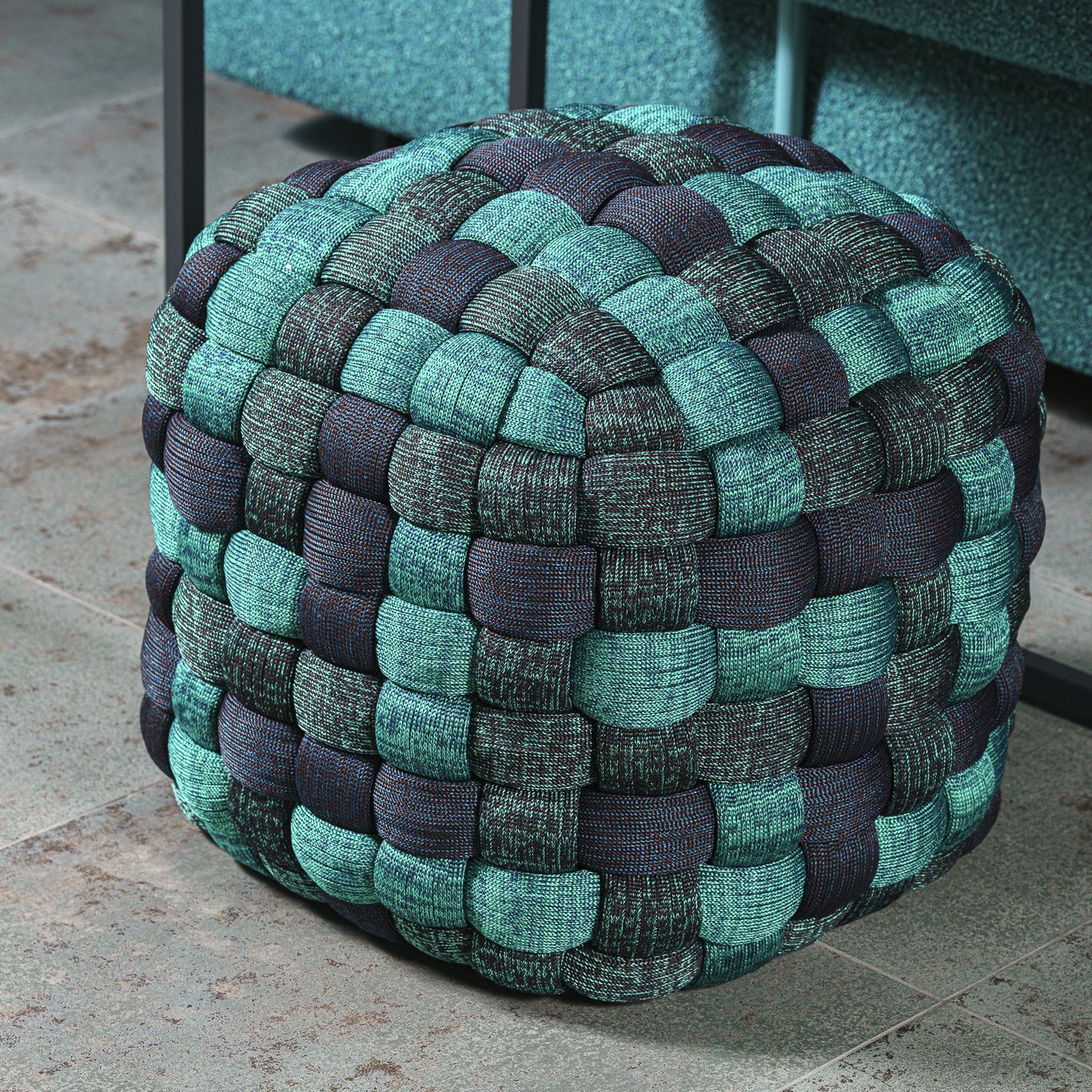 Paola Lenti Уличный пуф Tobit 50 от Paola Lenti — в интерьере