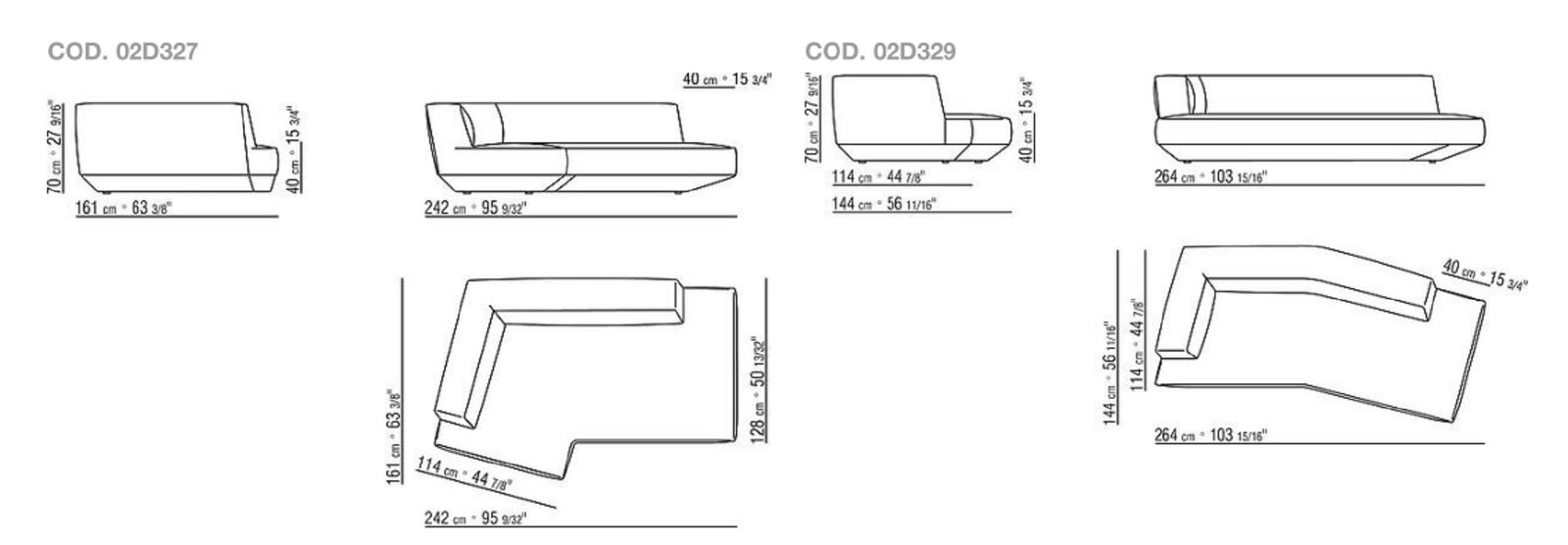 Flexform Кушетка Loungescape от Flexform