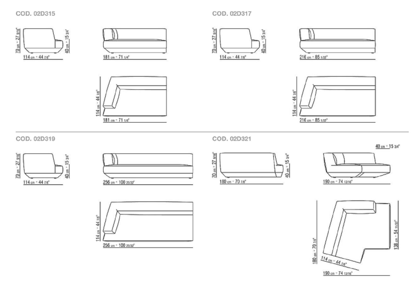Flexform Модульный диван Loungescape от Flexform