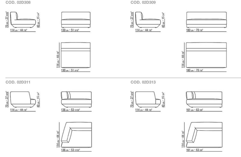 Flexform Модульный диван Loungescape от Flexform