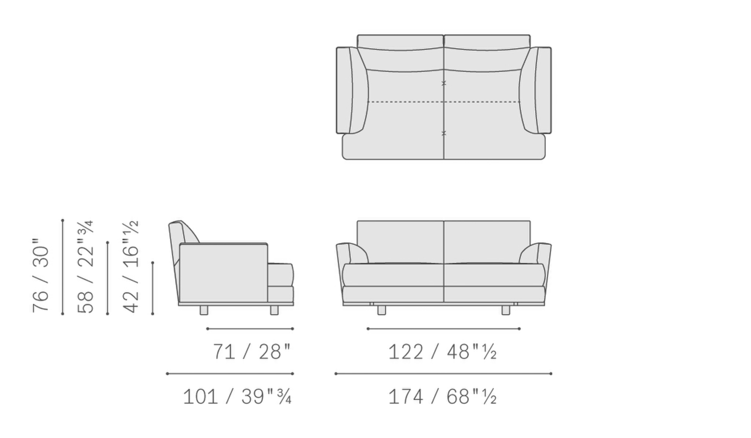 Poltrona Frau Диван Come Together Sofa от Poltrona Frau