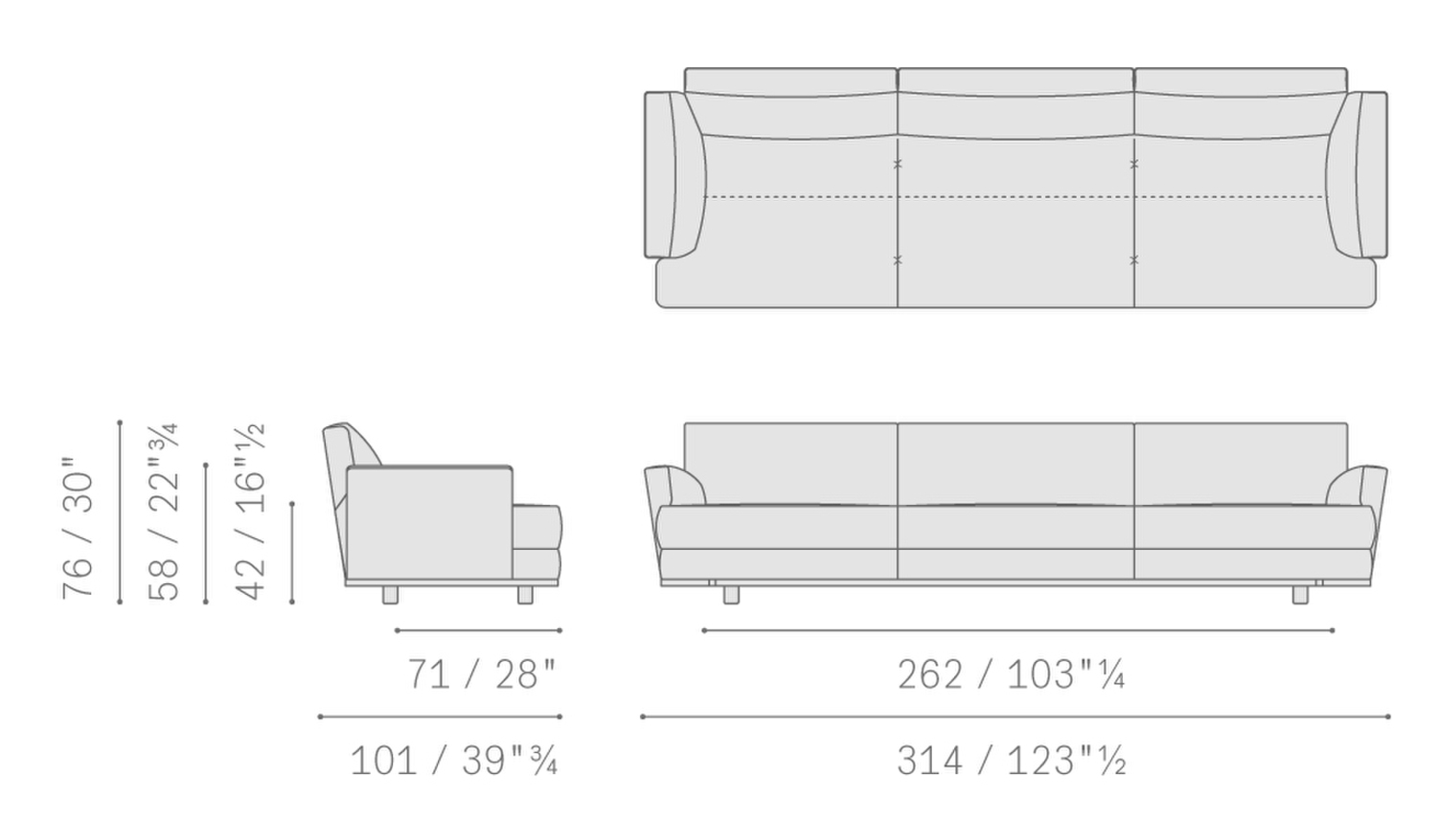 Poltrona Frau Диван Come Together Sofa от Poltrona Frau