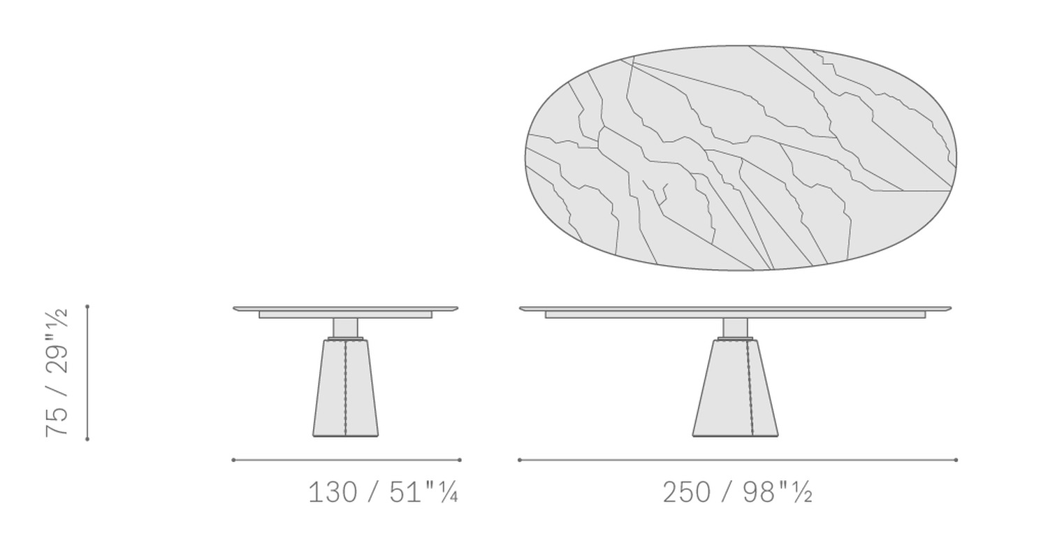 Poltrona Frau Стол Mesa Ellipse от Poltrona Frau