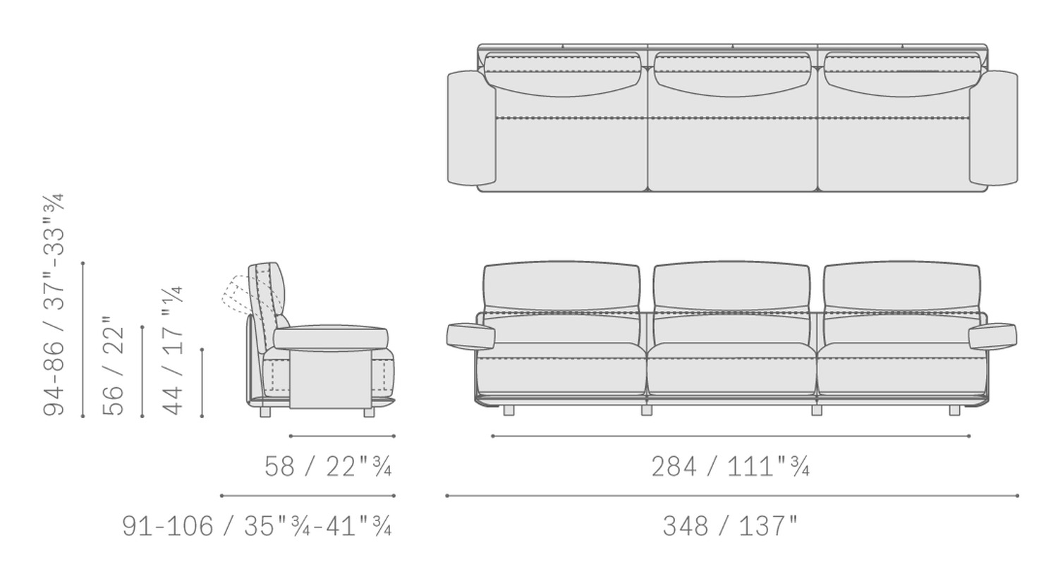 Poltrona Frau Диван Blisscape Sofa от Poltrona Frau