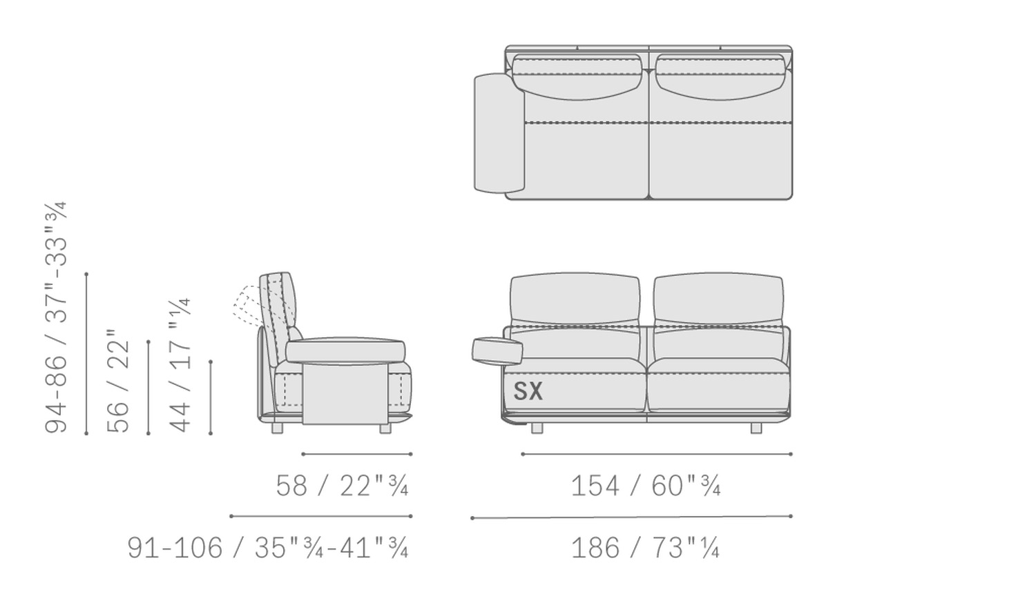 Poltrona Frau Диван Blisscape Sofa от Poltrona Frau