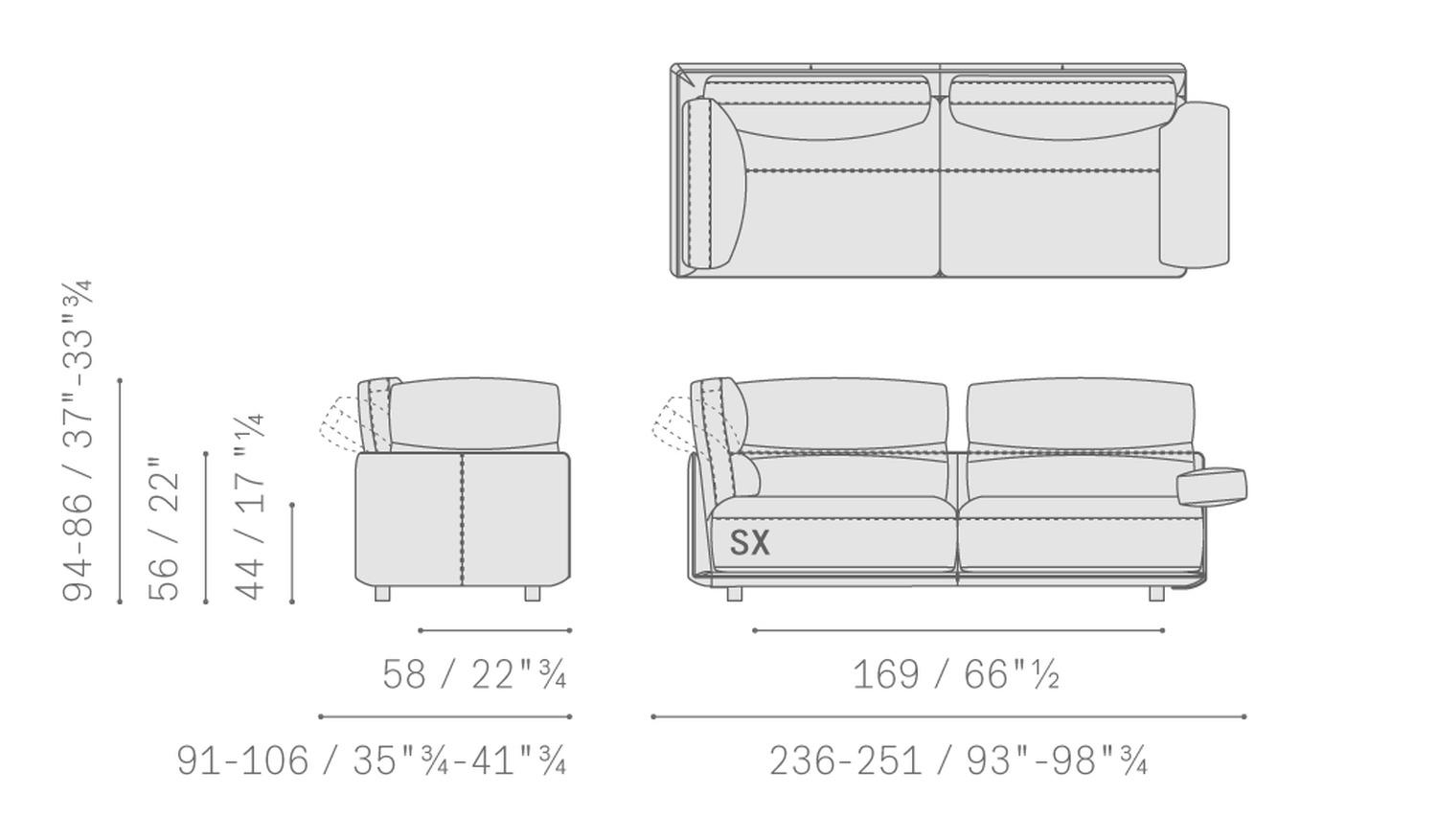 Poltrona Frau Диван Blisscape Sofa от Poltrona Frau