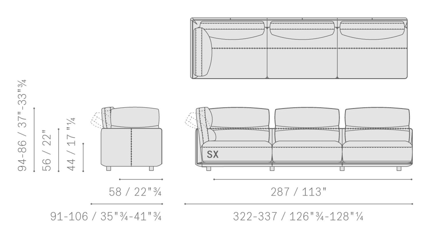 Poltrona Frau Диван Blisscape Sofa от Poltrona Frau