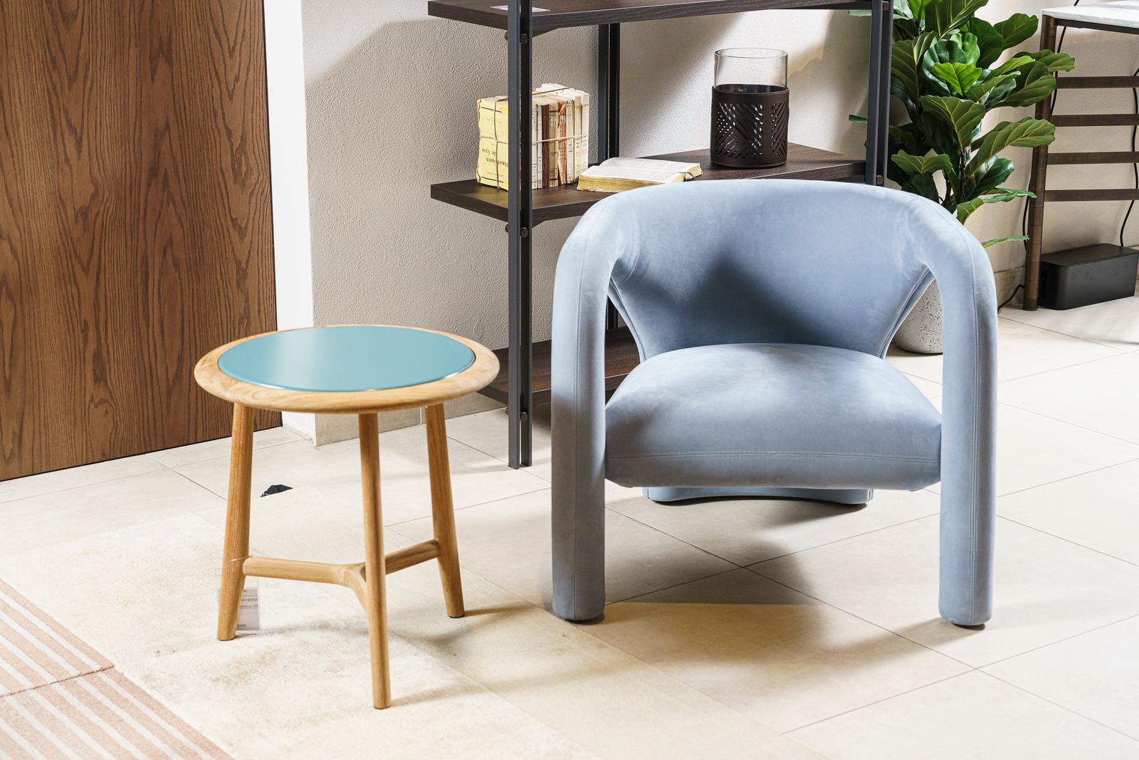 Baxter Кресло Aimee Nabuck Light Blue от Baxter — в интерьере