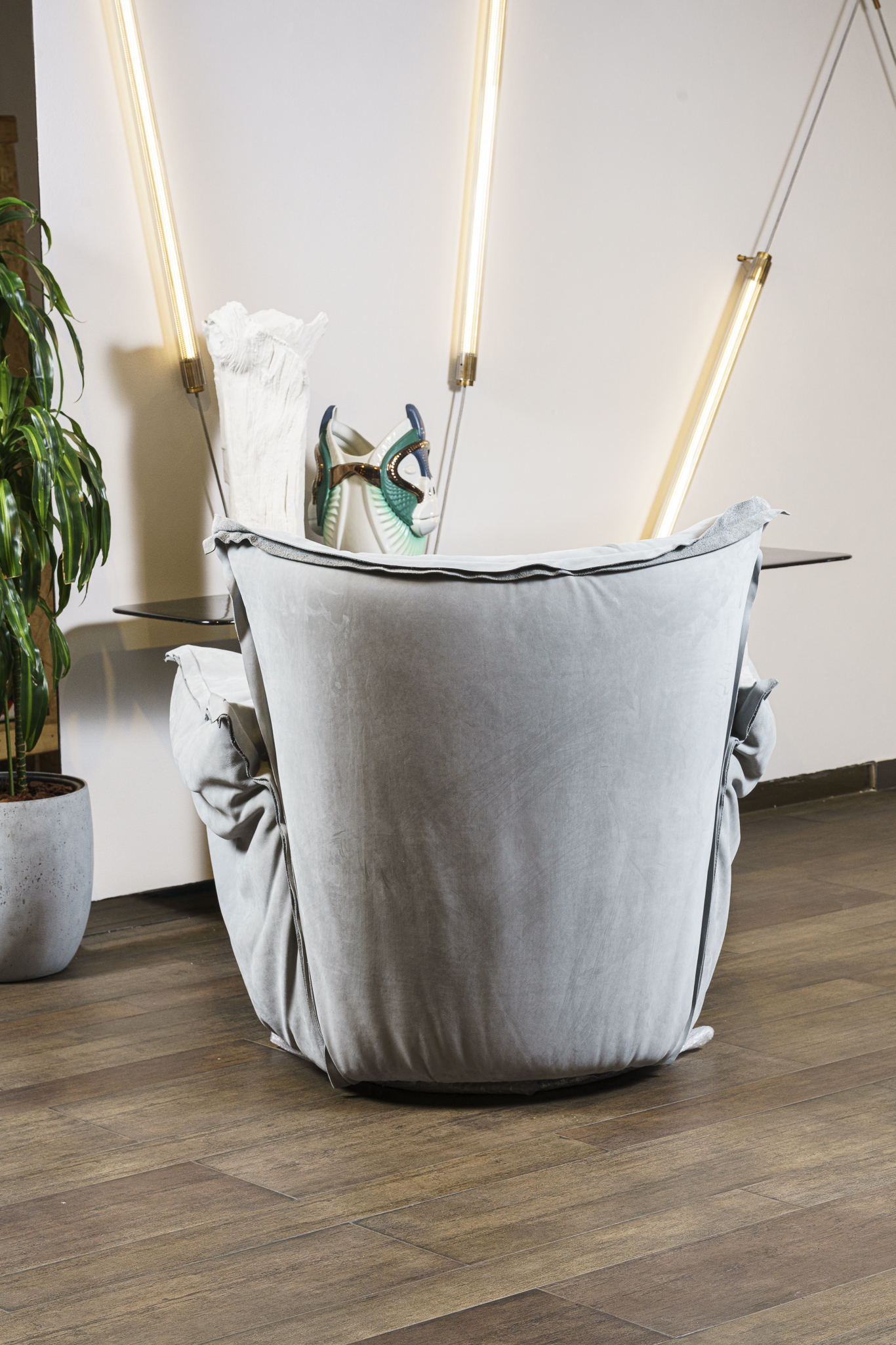 Baxter Кресло Ginevra Kashmir Ciment от Baxter — в интерьере