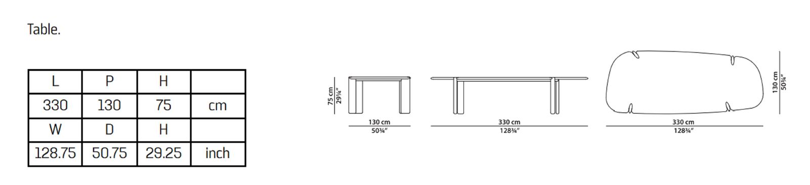 Baxter Стол Isamu Stone Table от Baxter