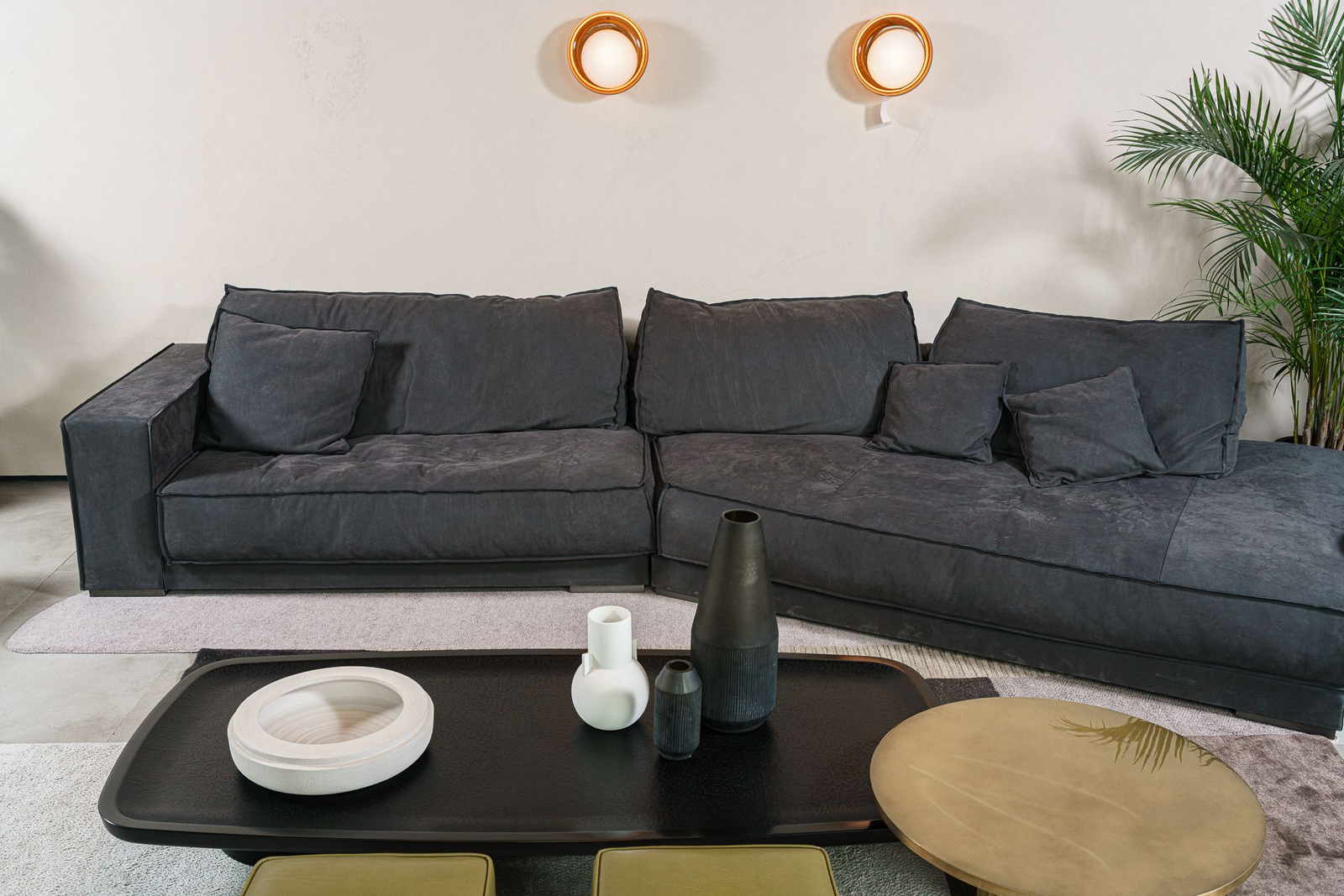 Baxter Диван Budapest Soft Nabuck Night от Baxter — в интерьере