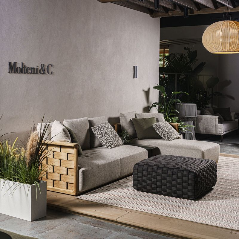 Molteni&C Пуф уличный Hyde 90 от Molteni & C — в интерьере