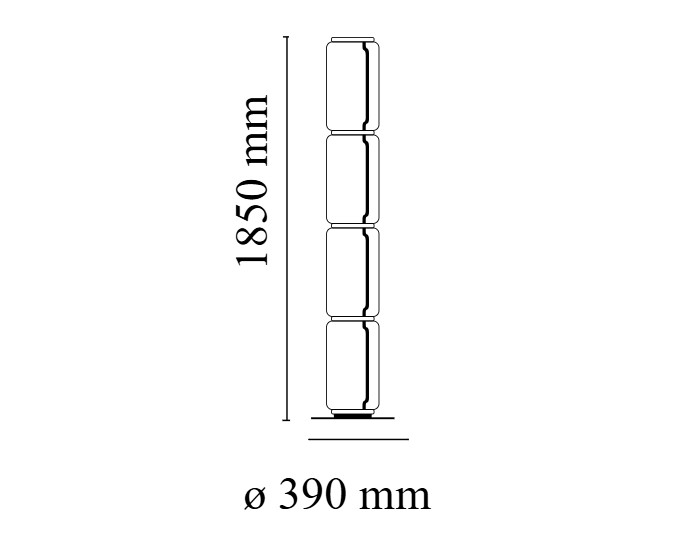 Flos Торшер Noctambule 4 Low Cylinder Small Base от Flos