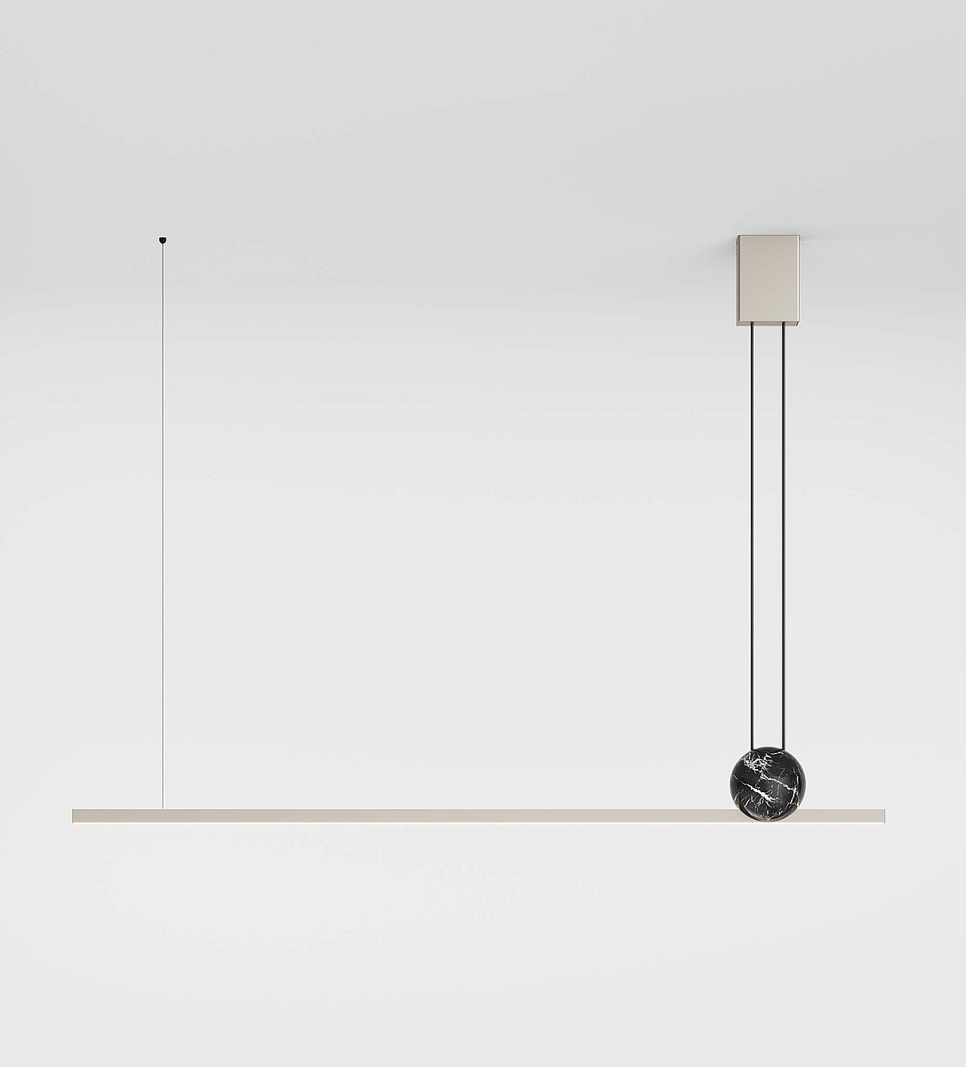 Italamp Люстра Regolo Maxi 8147/SM Warm grey / Black Marquina от Italamp — в интерьере