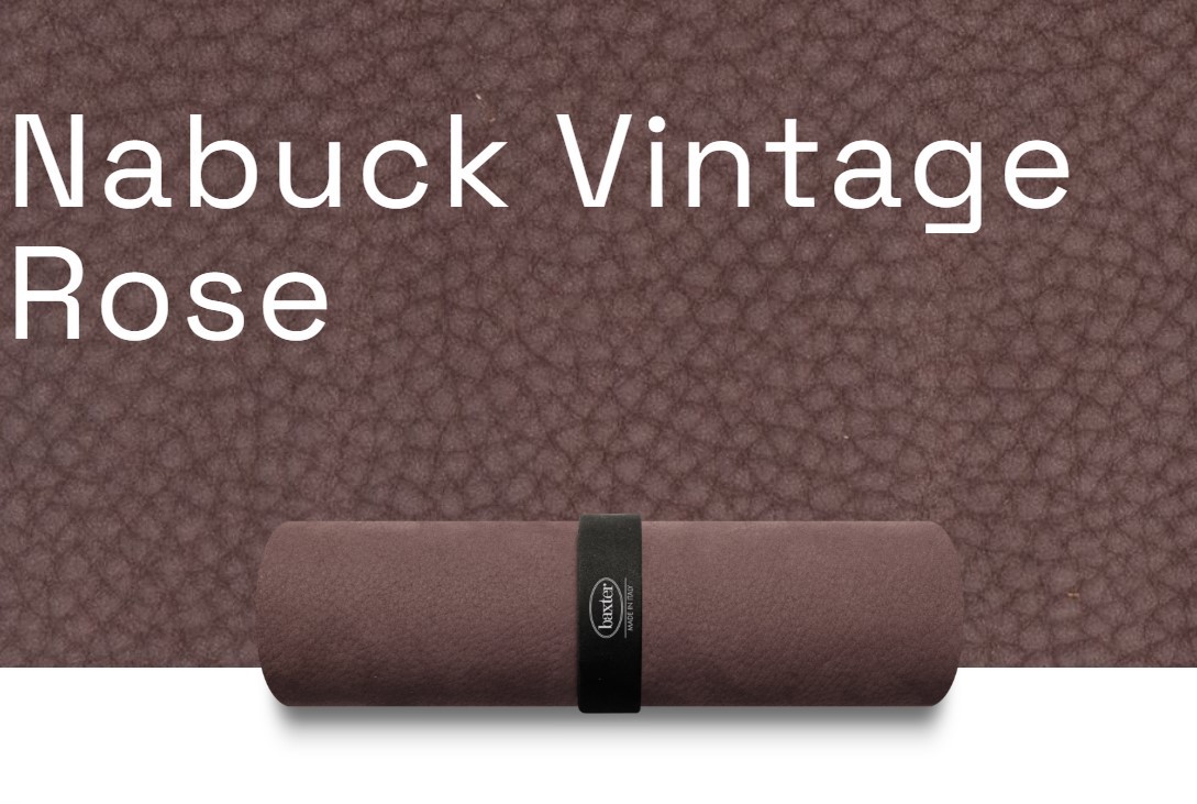 Baxter Кресло с пуфом Ginevra Nabuck Vintage Rose от Baxter