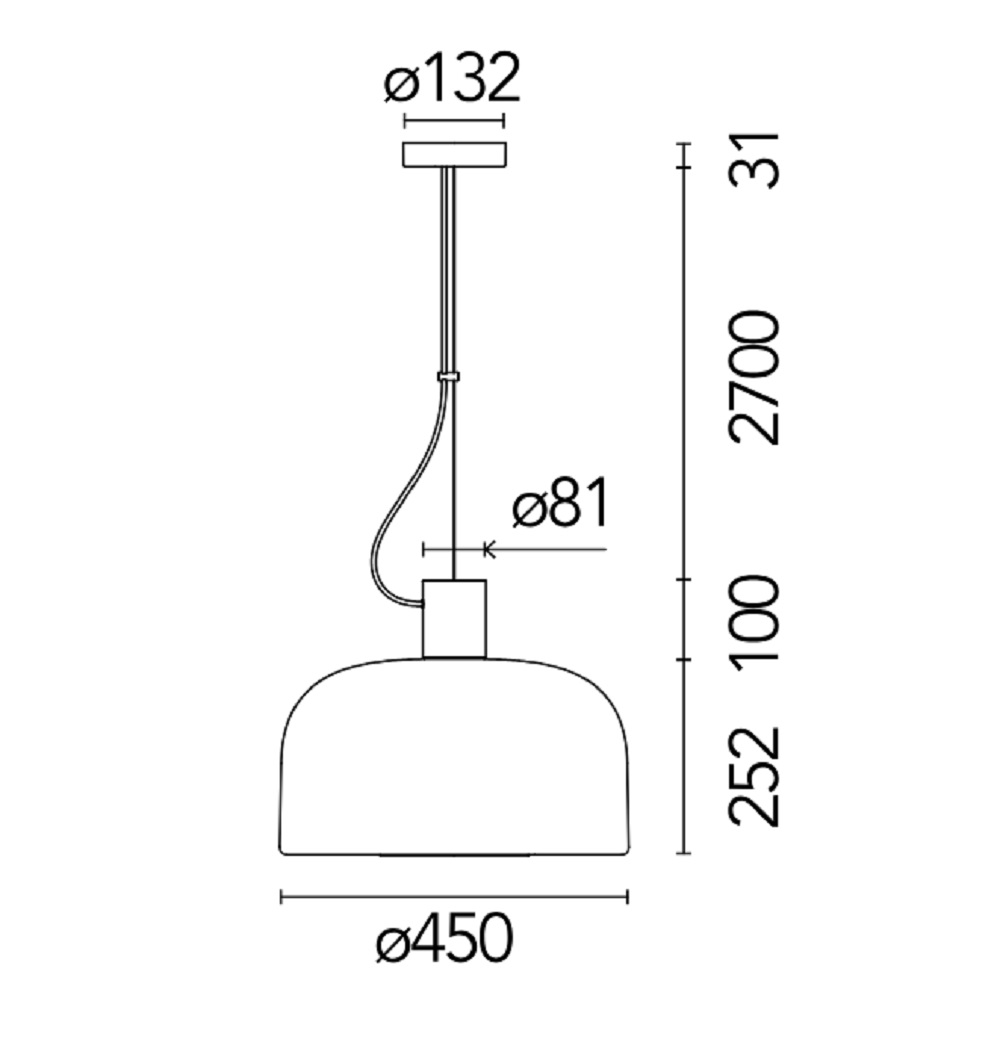Flos Подвесной светильник Bellhop Glass S2 от Flos