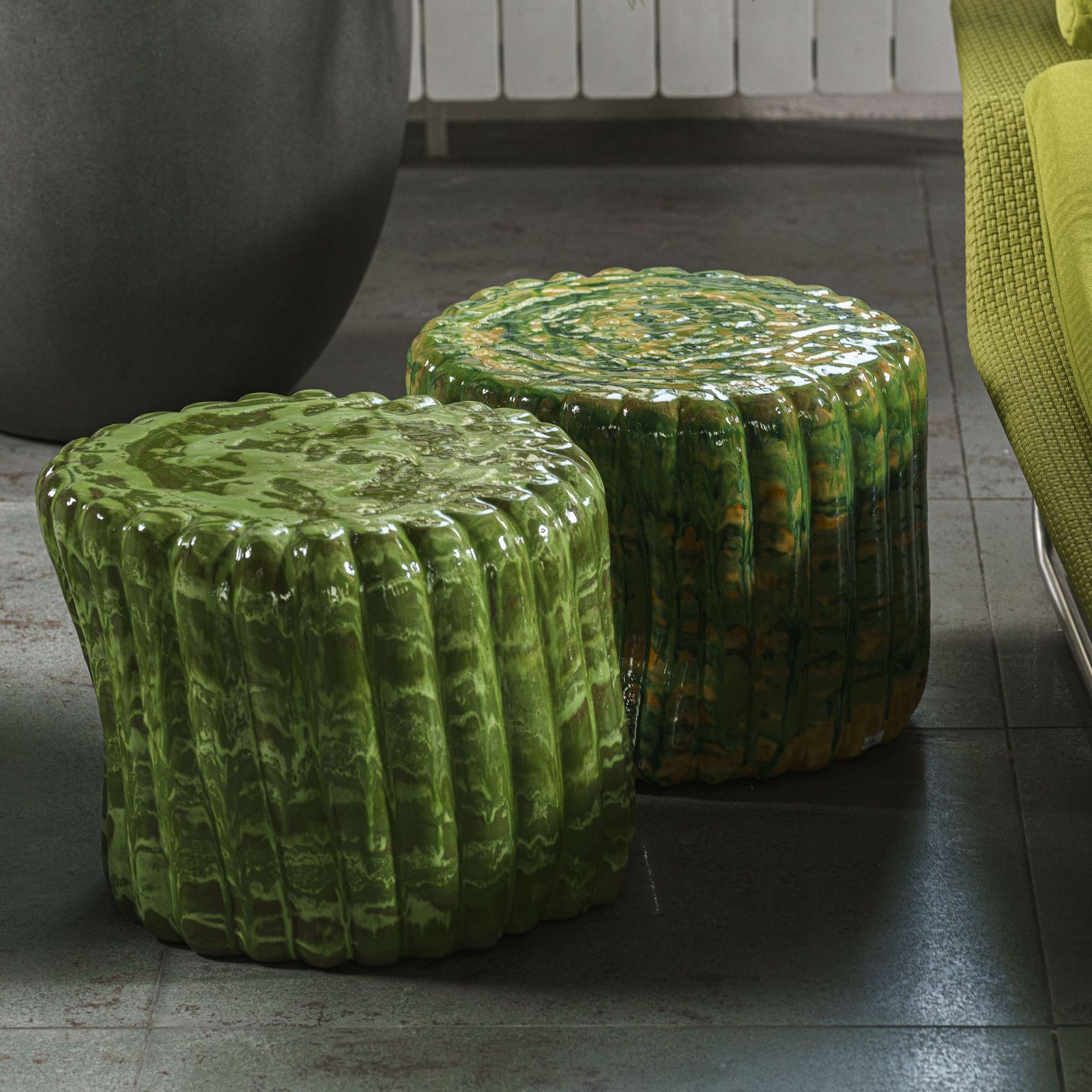 Paola Lenti Уличный журнальный столик Anemone Green от Paola Lenti — в интерьере