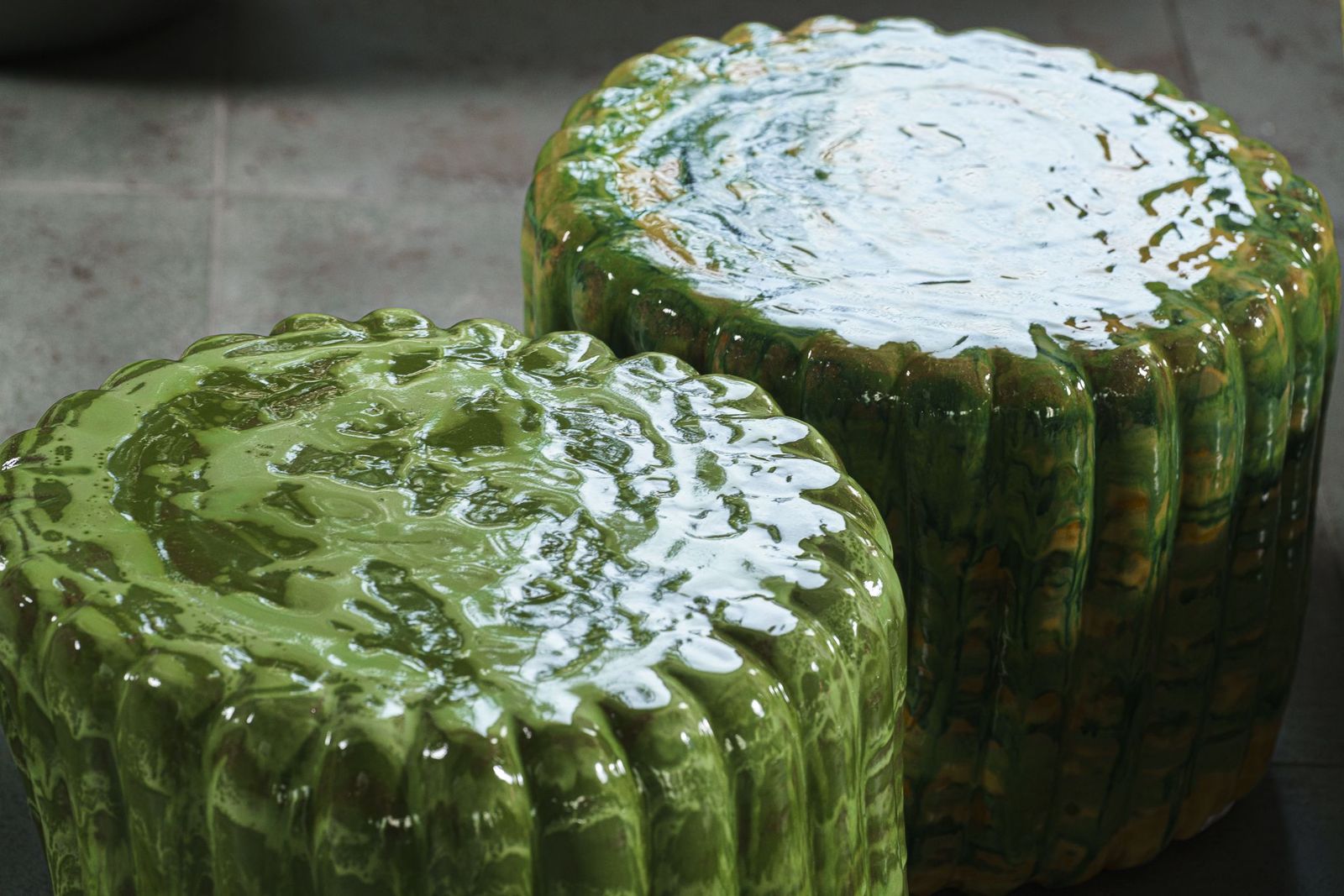 Paola Lenti Уличный журнальный столик Anemone Green от Paola Lenti — в интерьере
