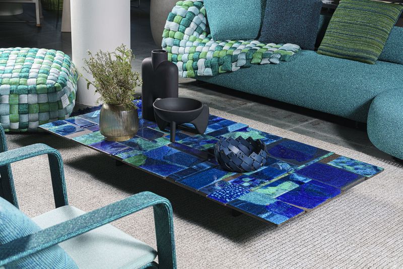 Paola Lenti Уличный журнальный столик с чехлом Sciara Rectangular от Paola Lenti