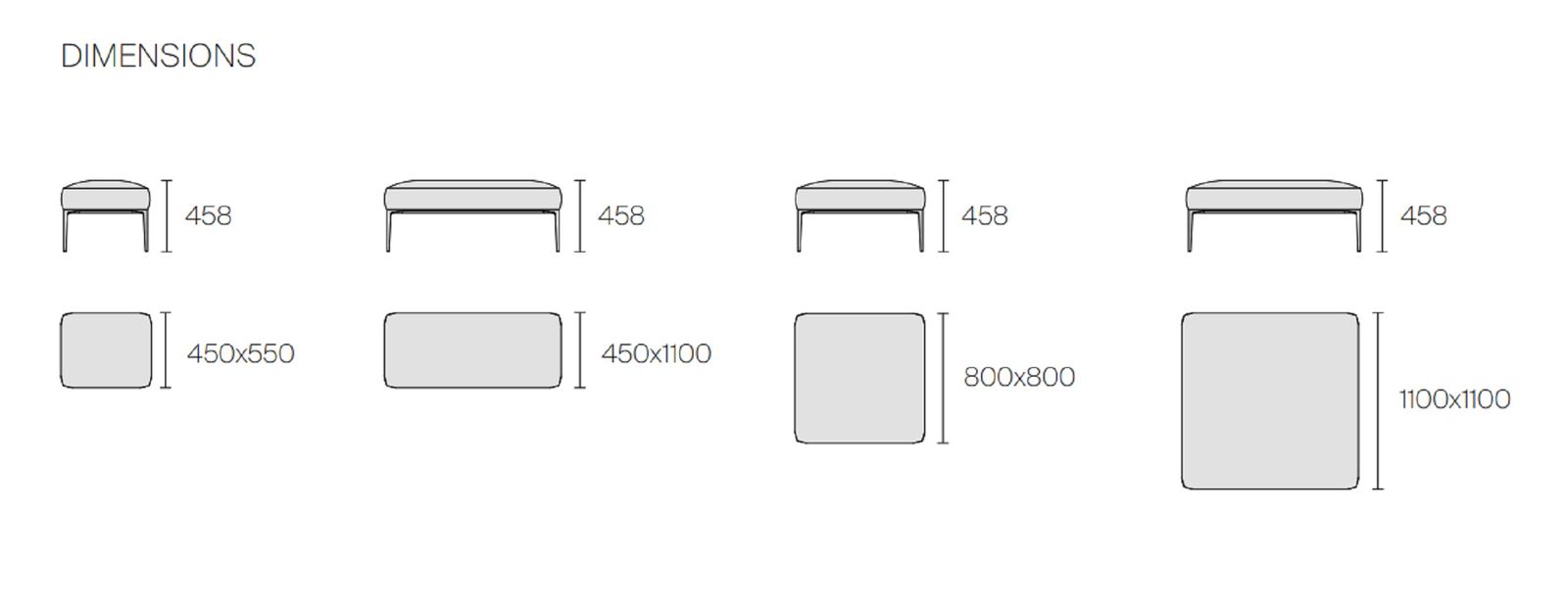 Rimadesio Банкетка Tray Pouf от Rimadesio