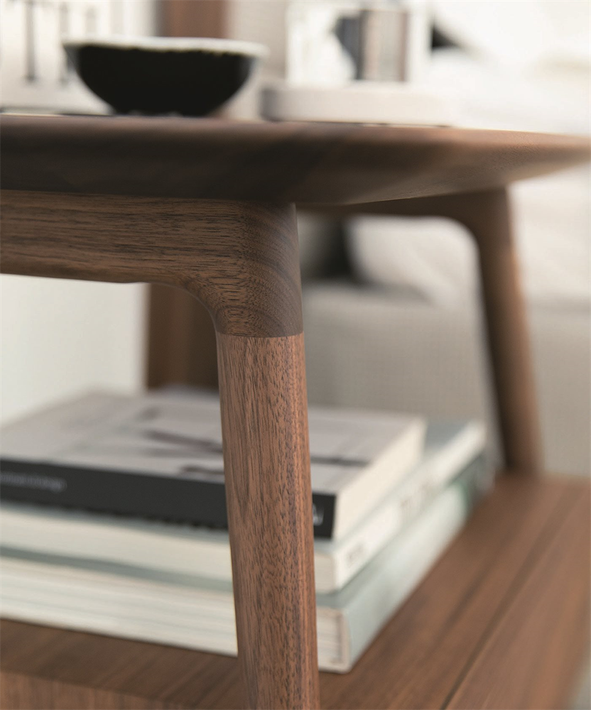 Porada Прикроватная тумбочка Bilot canaletta walnut от Porada — в интерьере