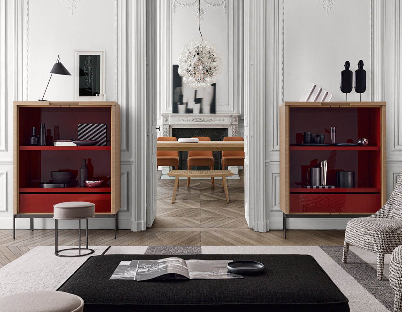 Maxalto Буфет Mida Glossy brick red от Maxalto — в интерьере