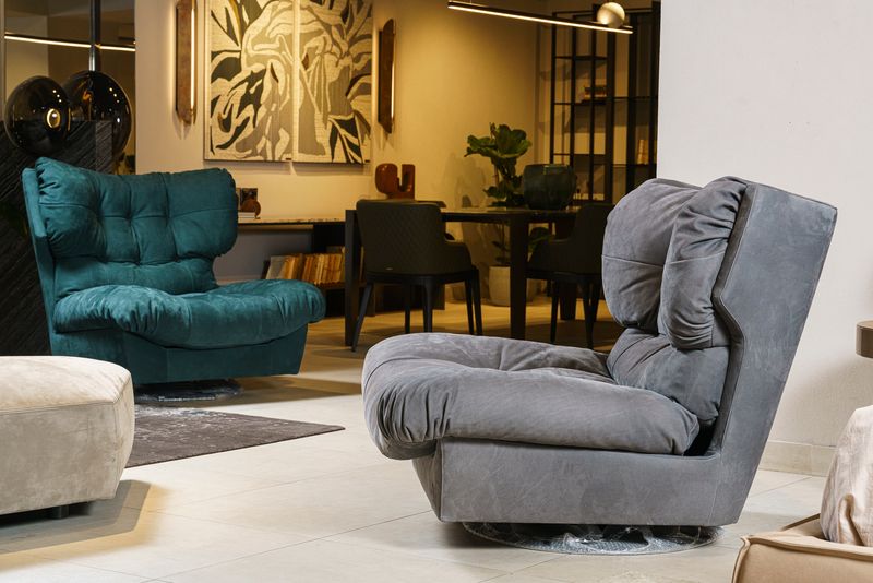 Baxter Кресло Milano Kashmir Plomb от Baxter — в интерьере