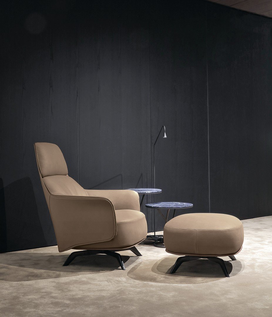 Poliform Пуф к креслу Kaori Lounge от Poliform — в интерьере