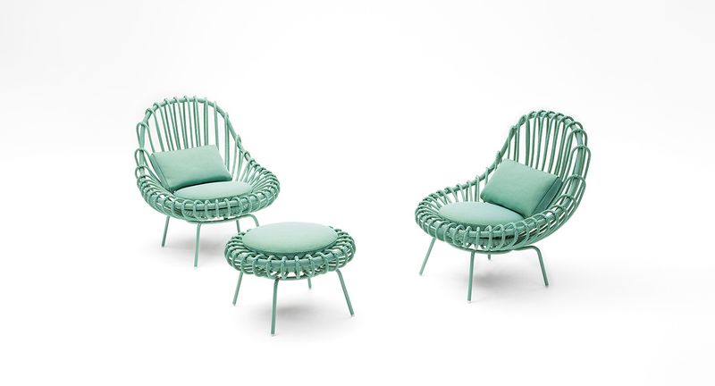 Paola Lenti Уличный пуф Giunco от Paola Lenti