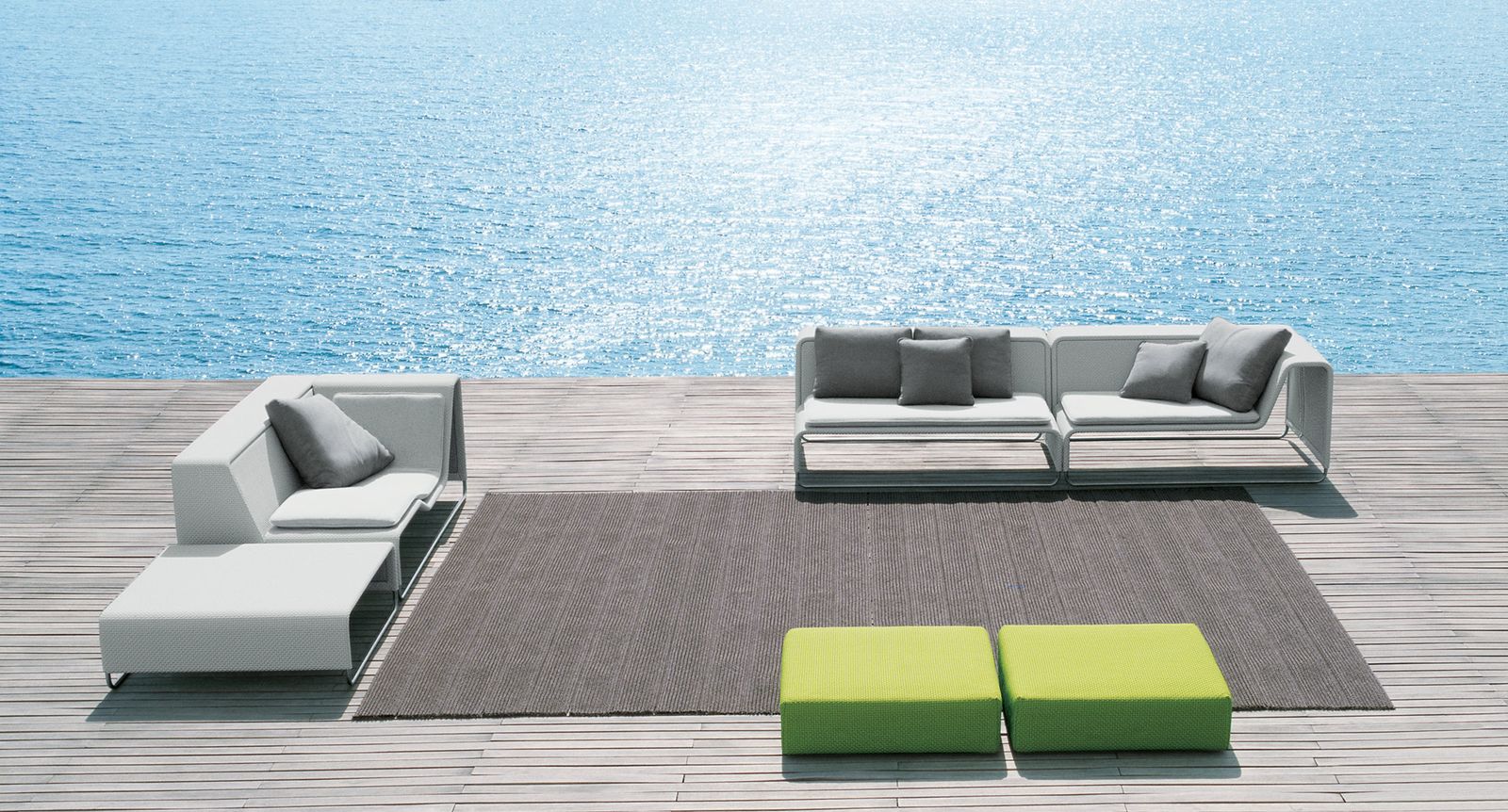 Paola Lenti Уличный пуф Island от Paola Lenti — в интерьере