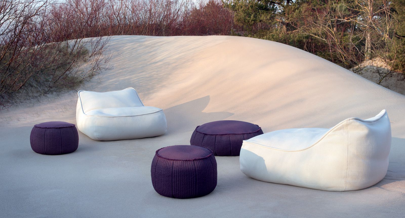 Paola Lenti Уличный пуф Play от Paola Lenti — в интерьере