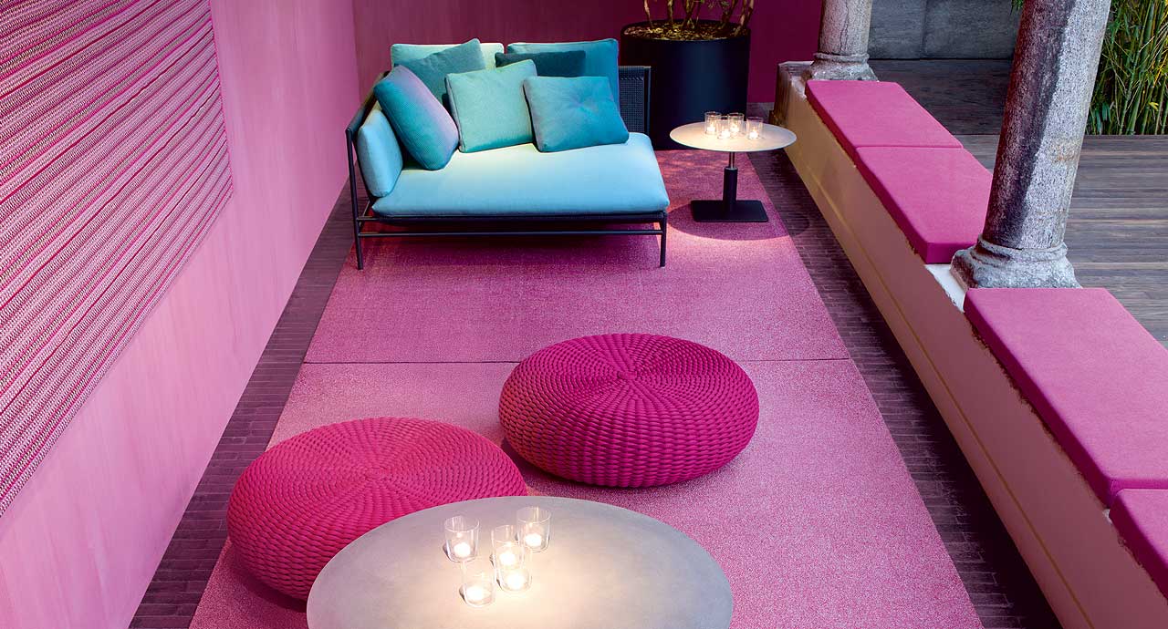 Paola Lenti Уличный пуф Shell от Paola Lenti — в интерьере