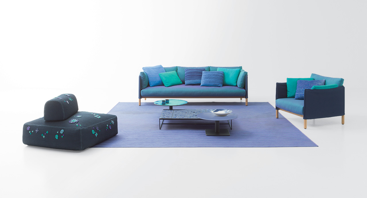 Paola Lenti Уличный пуф Spring от Paola Lenti — в интерьере