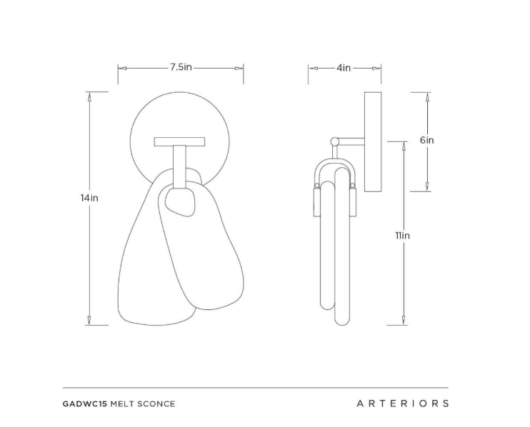 Arteriors Бра Melt Sconce GADWC15 от Arteriors