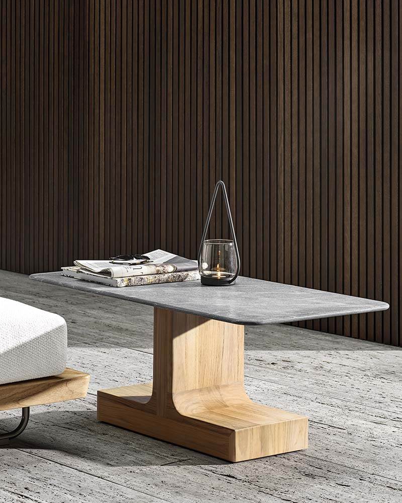 Minotti Уличный журнальный столик Block "Outdoor" от Minotti — в интерьере