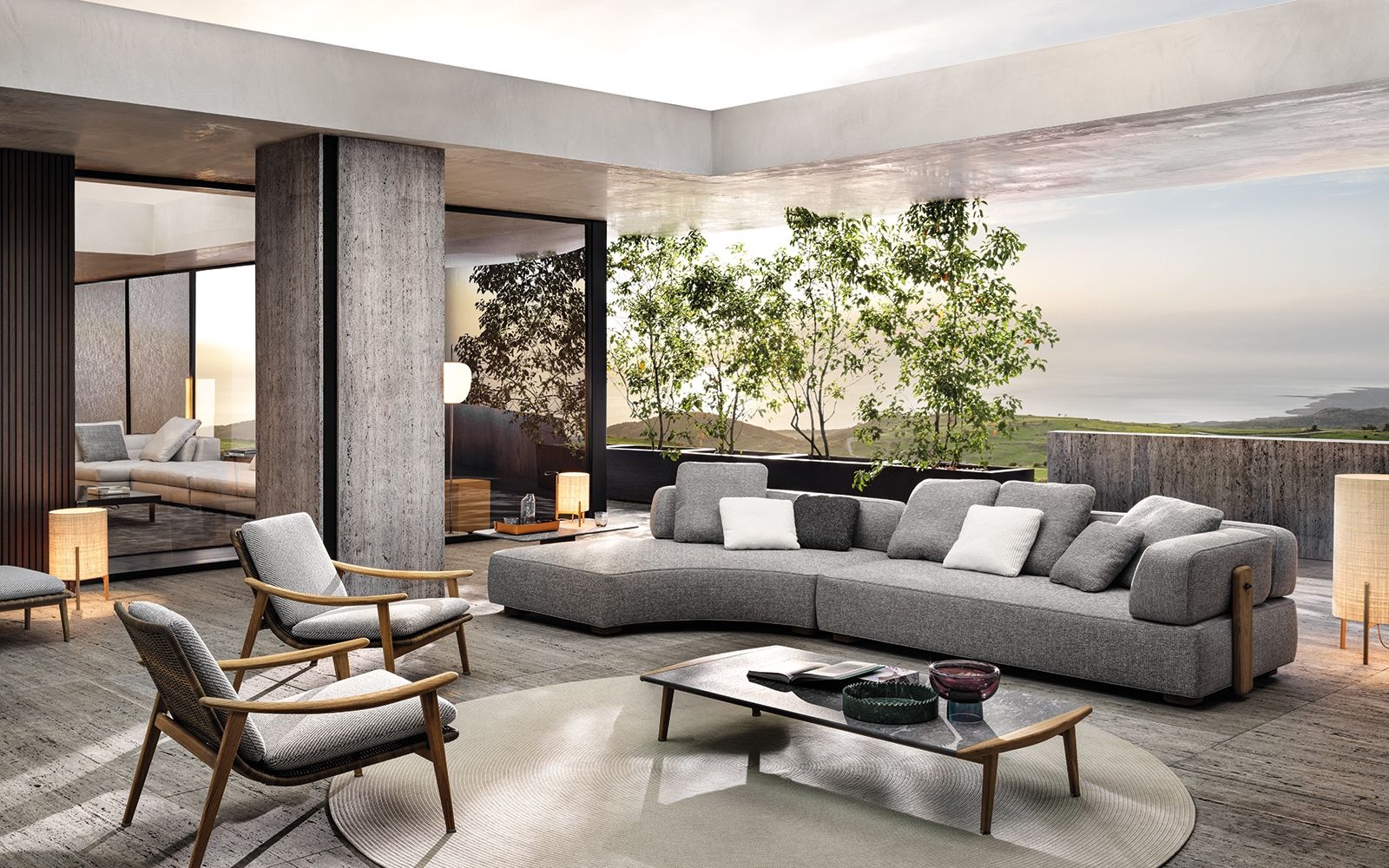 Minotti Fynn "Outdoor" от Minotti — в интерьере