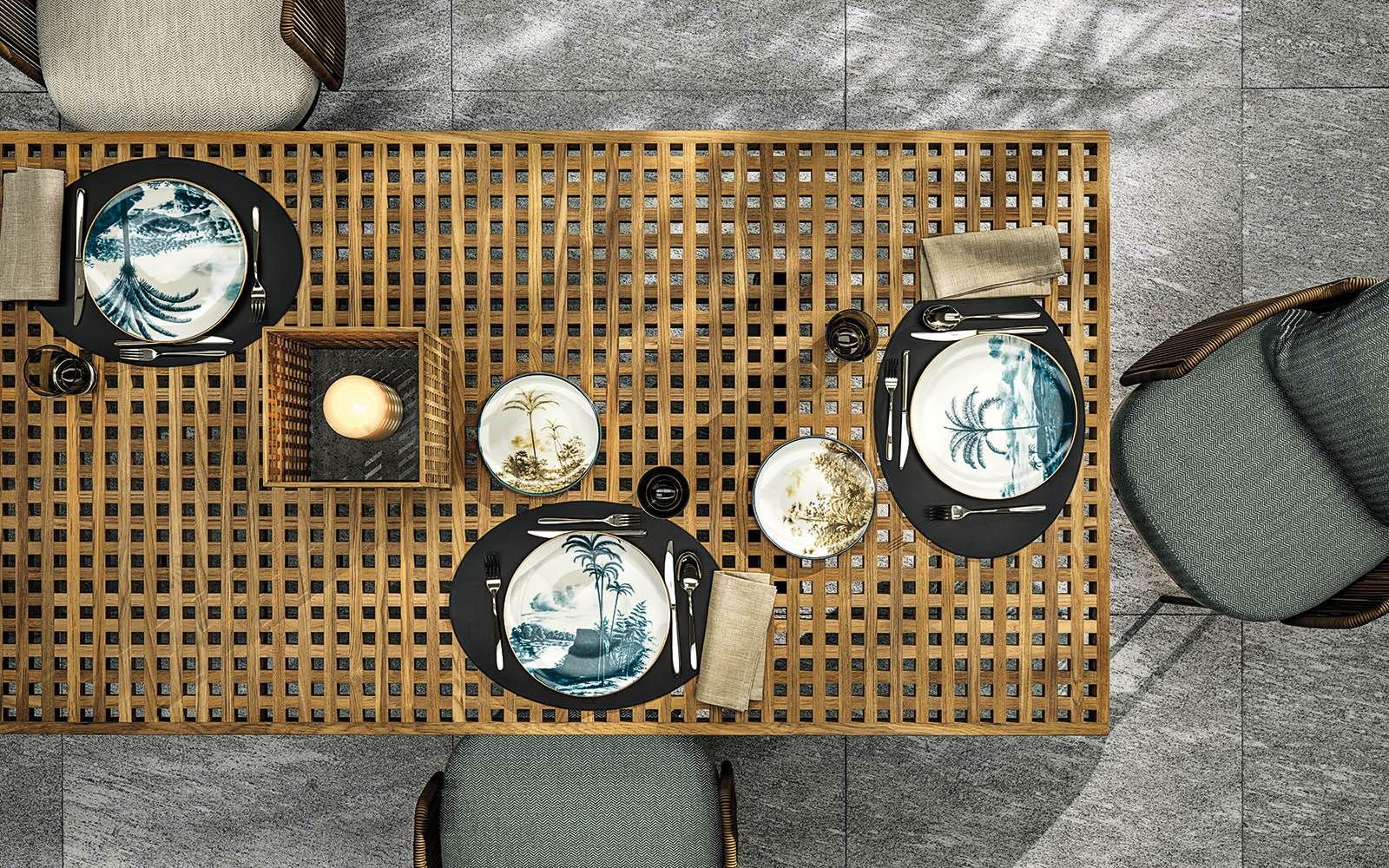 Minotti Уличный стол Quadrado "Table" от Minotti — в интерьере