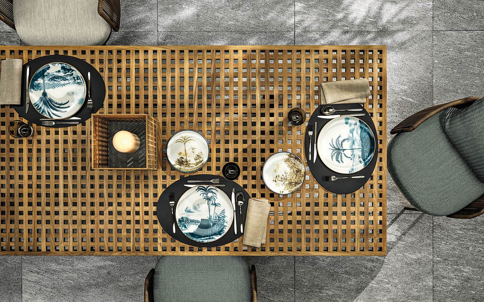Minotti Уличный стол Quadrado "Table" от Minotti — в интерьере