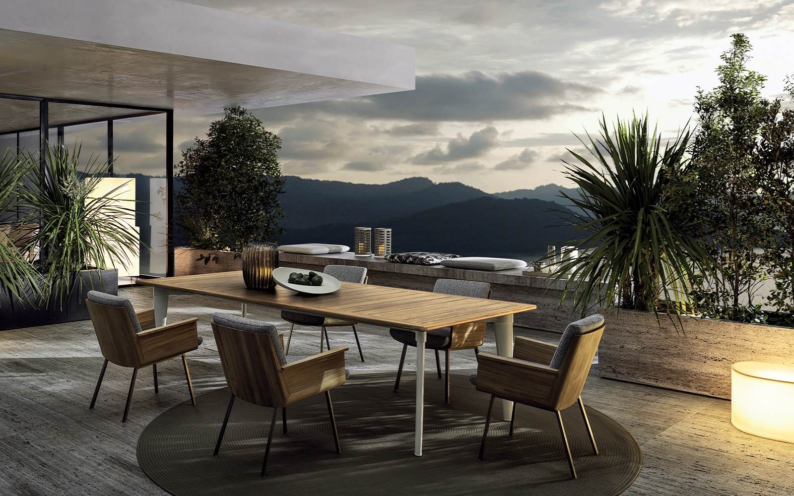 Minotti Уличный стол Terrace от Minotti — в интерьере