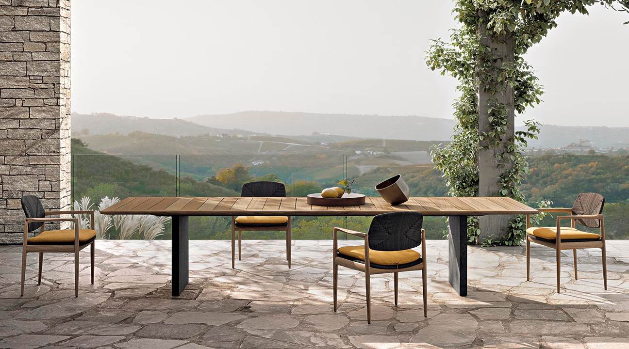 Minotti Уличный стол Quadrado 24 от Minotti — в интерьере