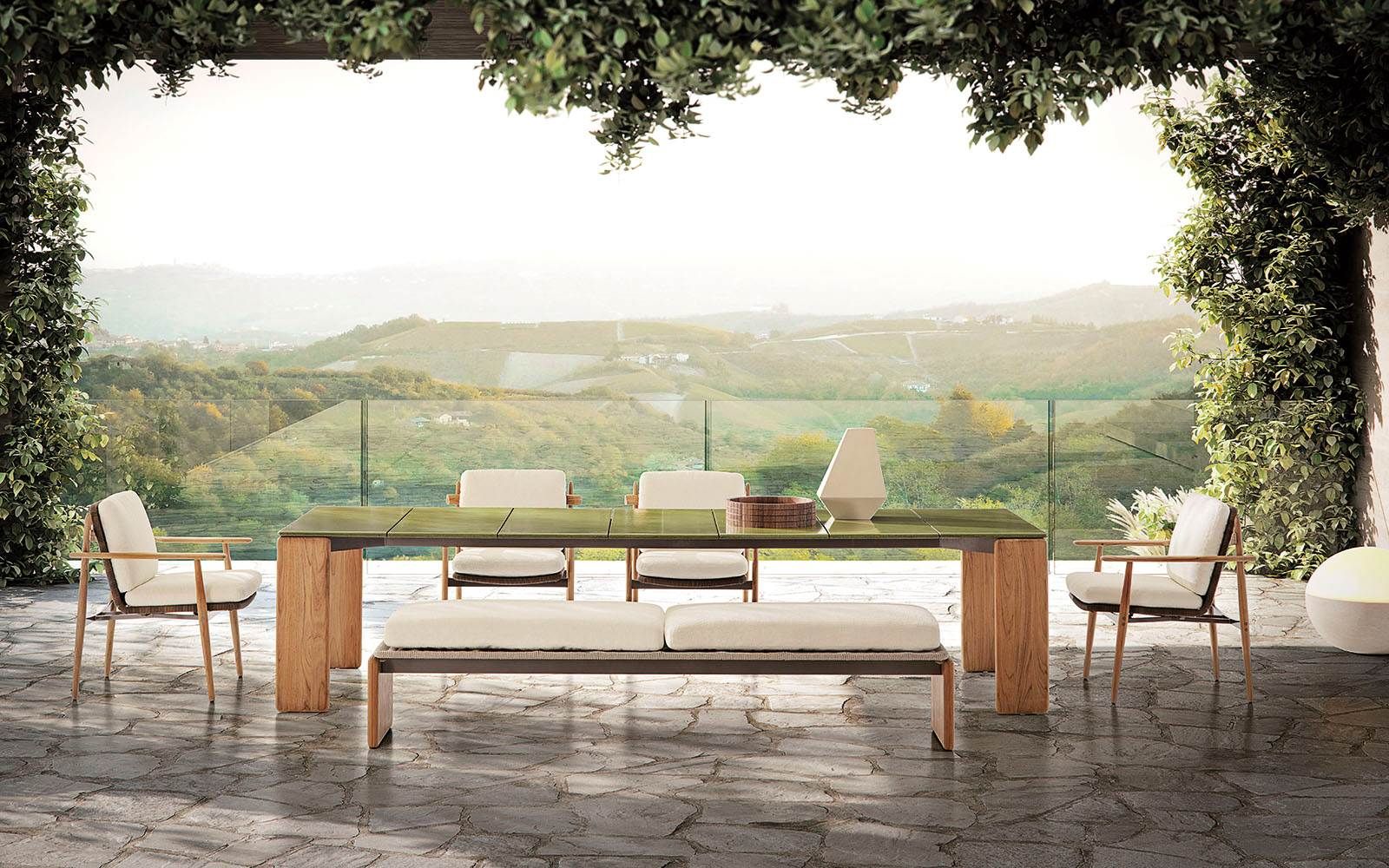 Minotti Уличный стол Drake Dining "Outdoor" от Minotti — в интерьере