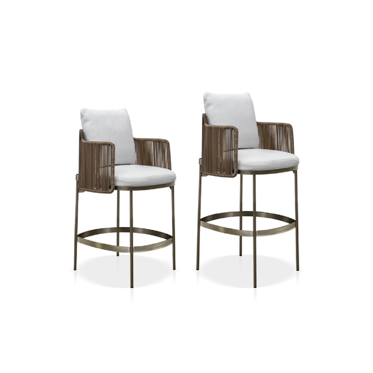 Minotti Уличный барный стул Tape "Cord" Outdoor Stool от Minotti