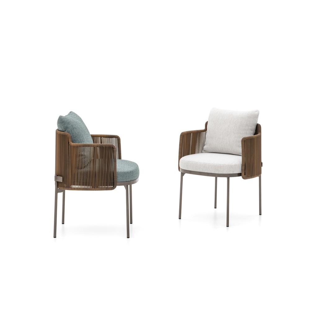 Minotti Уличный стул с подлокотниками Tape "Cord" Outdoor от Minotti