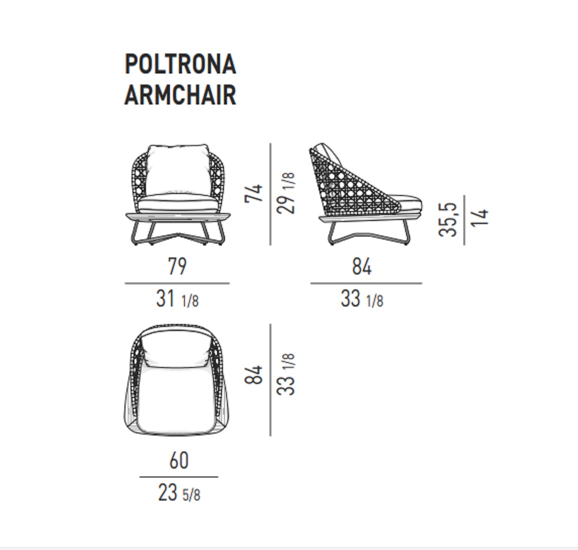Minotti Уличное кресло Rivera "Armchair" от Minotti