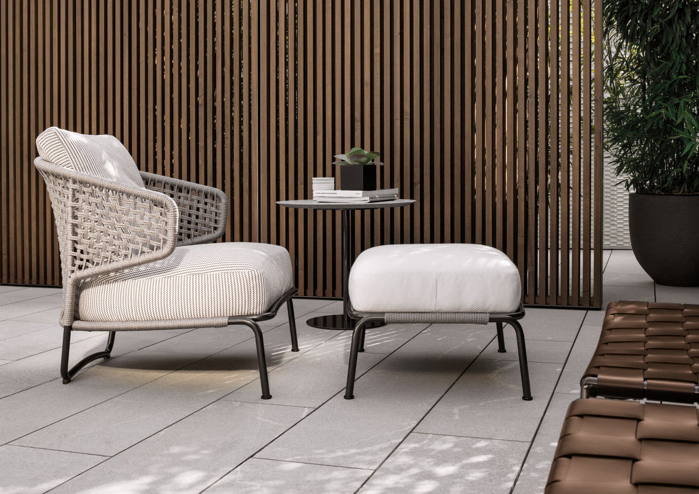 Minotti Уличное кресло Aston "Cord" Outdoor от Minotti — в интерьере
